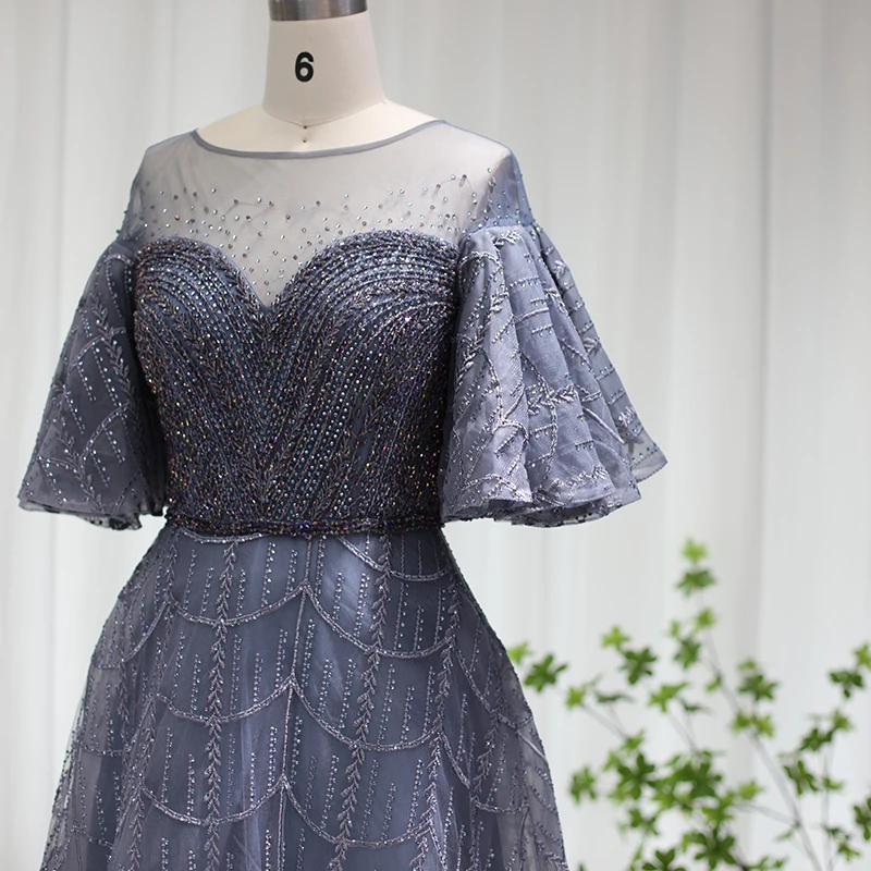 Sbfe647881aa643378abb6d4a1902ac4aT Luxury Dubai Pink Evening Dresses for Women Wedding Party Flare Sleeves Burgundy Arabic Plus Size Formal Gowns Mallzona