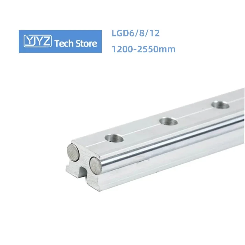 Externe zweiachsige Linearführung 1PC LGD6 LGD8 LGD12 optische Achse Holzbearbeitung Schiebetisch Rollenschieber Länge 150mm-1150mm – Detail 2