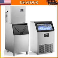 Commercial Ice Maker, Ice Making Machine with Large Storage Bin, Auto Self-Cleaning Ice Maker Perfect for Home Bar Business 1