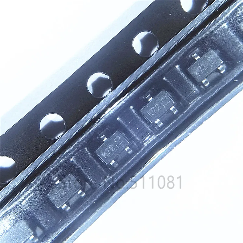 50PCS 2N7002W 2N7002W-7-F SOT-323 Marking K72 60V N Channel Mosfet Transistor