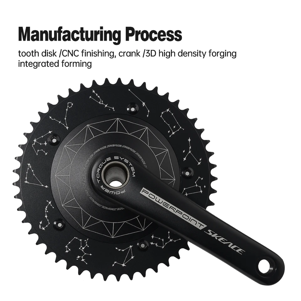 SKEACE クランクセット ブラック Amazon | BOLANY SKEACE 165mm 自転車クランクセット スクエア