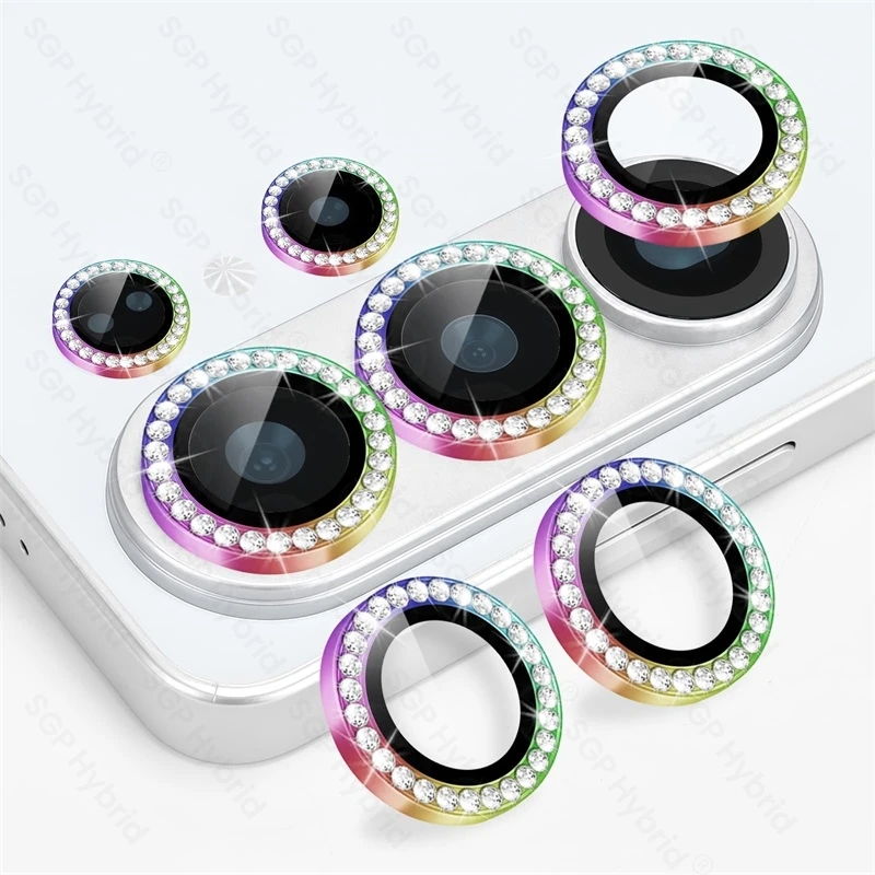 Luxury Diamond Metal Ring Camera Protector Case