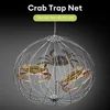 1PCS Fishing Net Cage Automatic Open Closing Fishing Crab Trap Net Steel Wire for Saltwater Seawater Outdoor Fishing Accessories 4