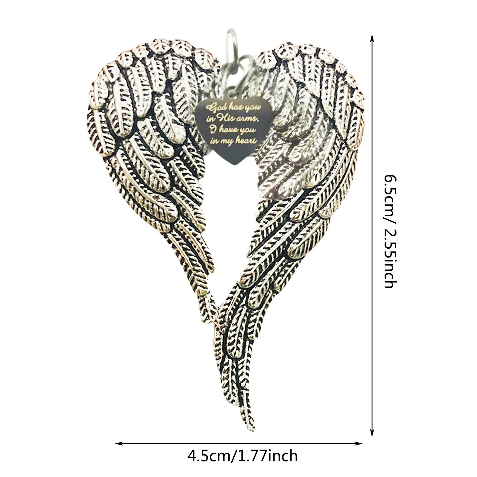 Angel Wing Pendant Heavenly Love Ones Decoration Souvenirs Angel Wing Metal Ornaments Memorial Hanging Decorations Home Decor 6