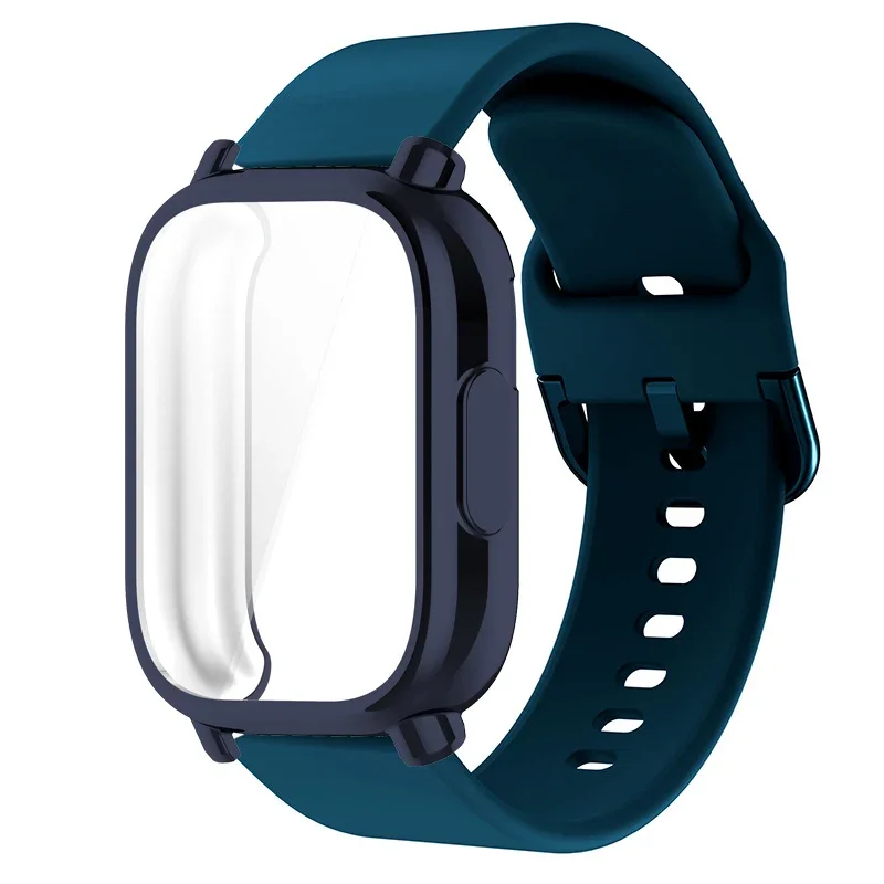 Silicone Strap with Case for Smart Watch, 22mm, Compatible with Watch 5 Active Lite