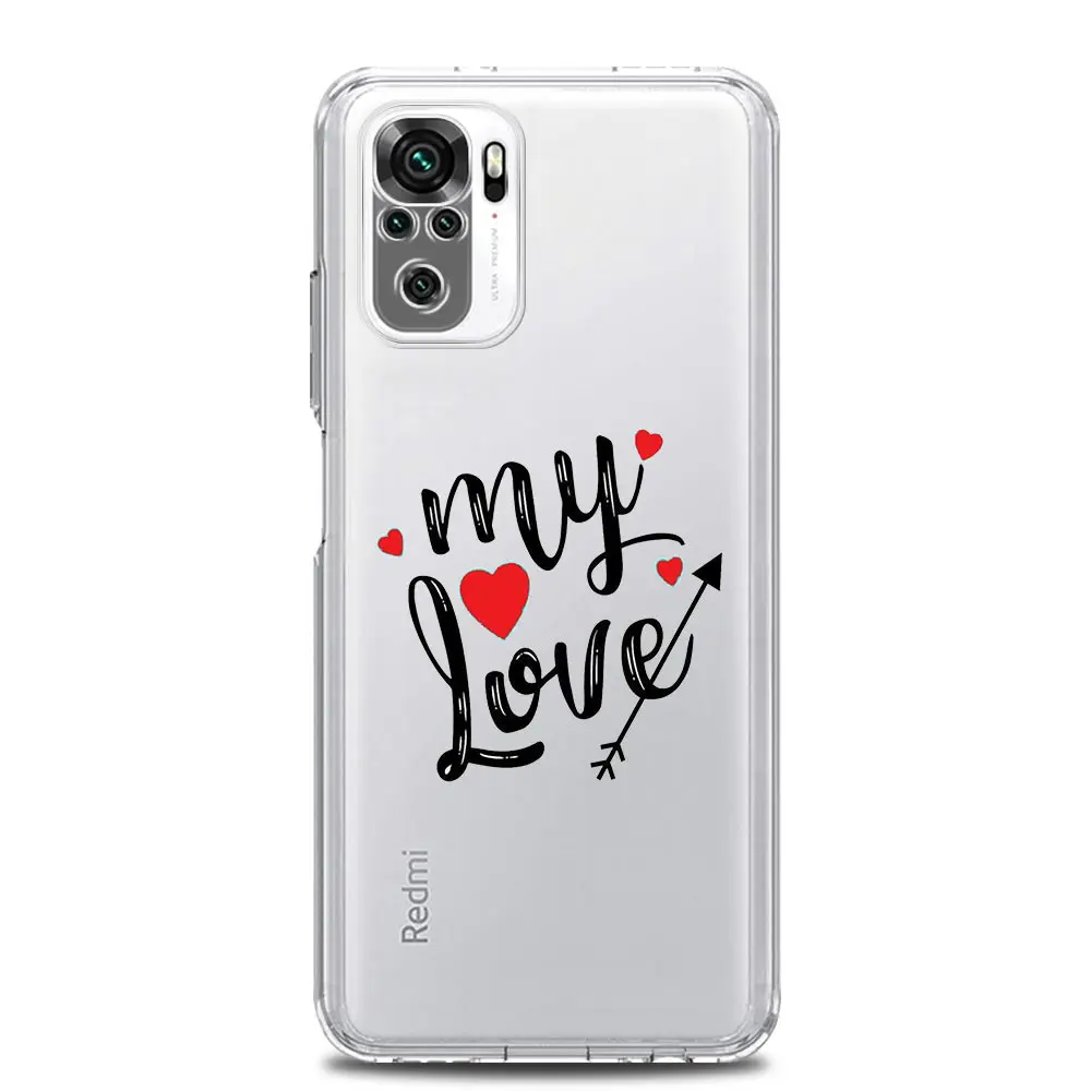 Clear Pink Heart I Love You Phone Case Cover