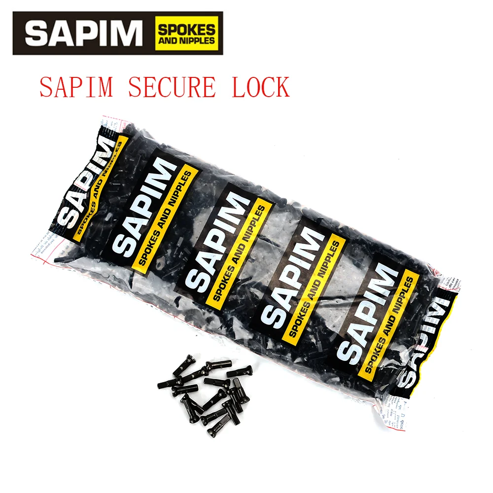 SAPIM SECURE LOCK NIPPLES EXTERNAL BLACK 14G 14MM Brass BLACK Spokes