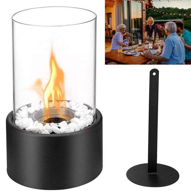 Bioethanol Tabletop Fireplace Portable Bio Ethanol Fire Pit with Glass Tube  Mini Ventless Ethanol Fireplace Small Clean-Burning - AliExpress