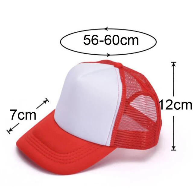 Red Plain Blank Trucker Hat Mesh Hat Snapback Hat