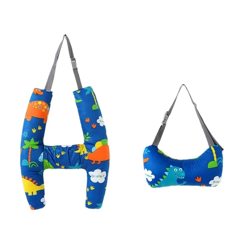 23GD Car Sleep Head Pillow Support for Kid Child H-Shape Car Back Seats Travel Pillow Soft Headrest Safety Cushion
