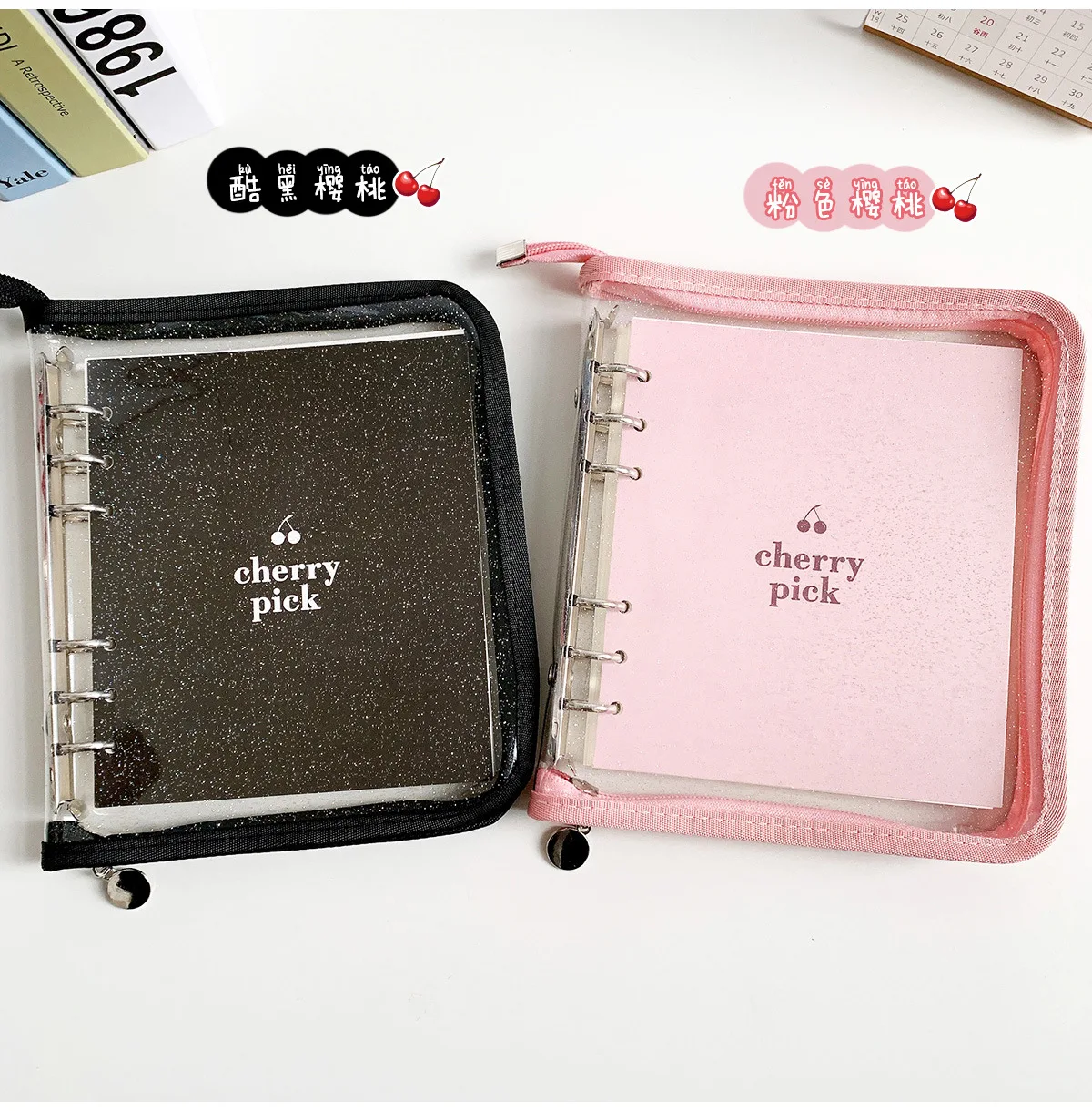 

Clear Transparent Zipper Planner Notebook 6 -Rings