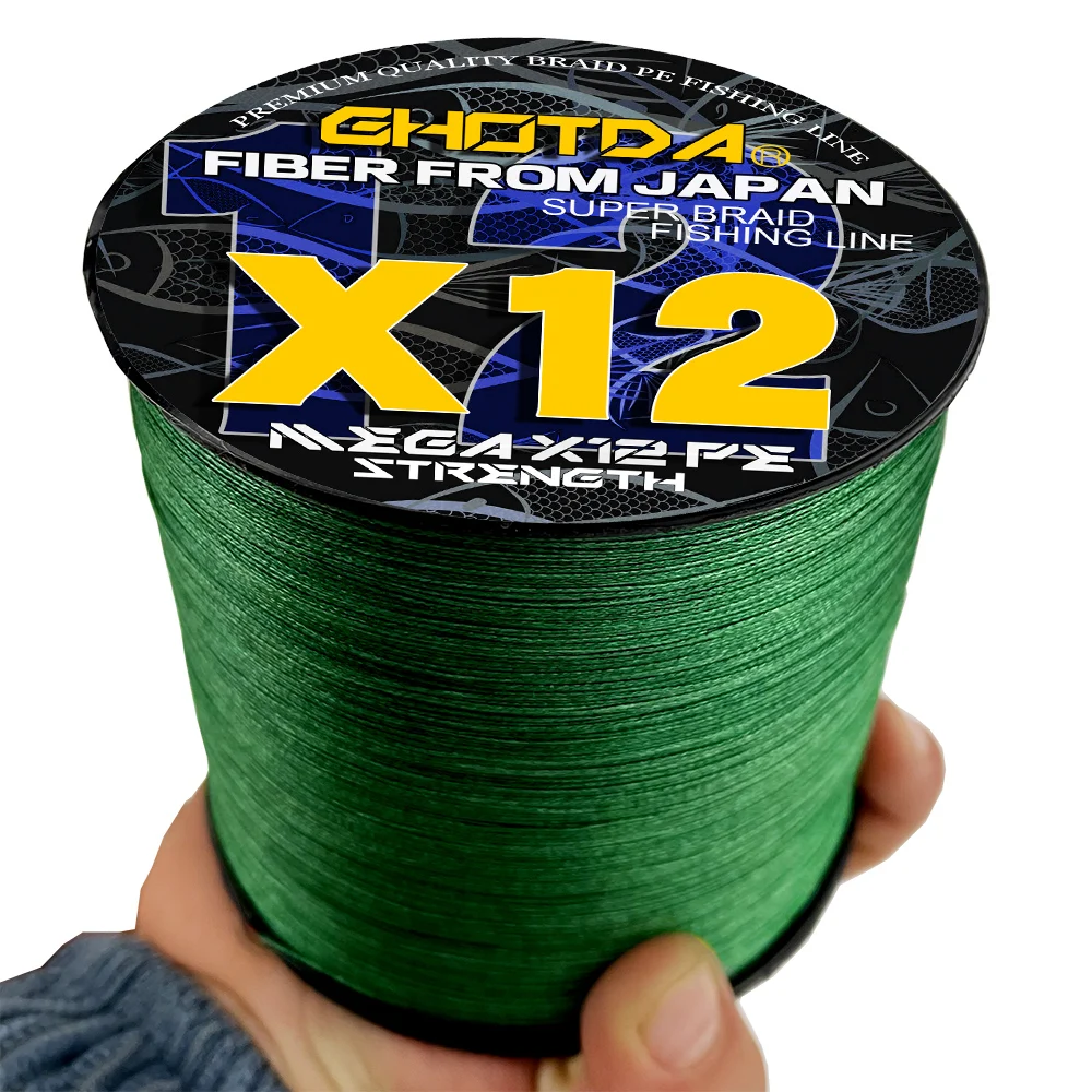 

Ghotda 1000M Colorful High Performance Fishing Line 12Strands Throws Farther and Cuter Better 25-120lb