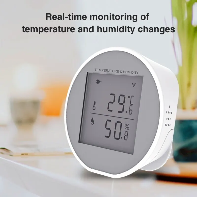 

TY012 Tuya Indoor Hygrometer Thermometer WIFI Temperature Humidity Sensor Detector Smart Life App Support Alexa Google Home