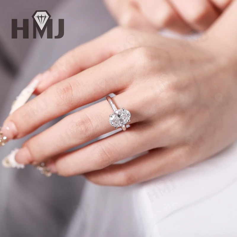 Ring mit im Labor gezüchtetem Diamanten 2ct Ovalschliff DEF VS/VVS CVD HPHT Echtes 10K 14K 18K Gold PT950 mit Zertifikat Klassisches Jubiläumsgeschenk – Detail 13
