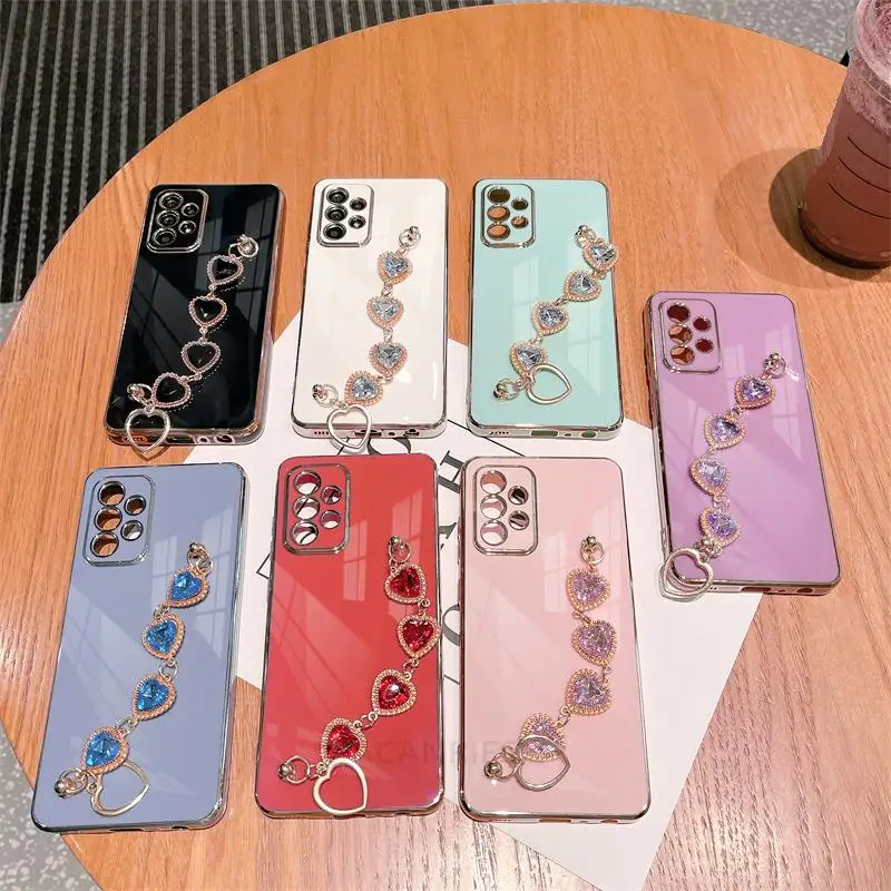 A 51 71 12 Luxury Chain Bracelet Case For Samsung Galaxy A12 A51