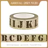 NEW 1PC 10M Decorative Vintage Alphabet Map Letter Newspapers Stamp Washi Tape Paper Adhesive Stickers Cute Journal Stationery 6