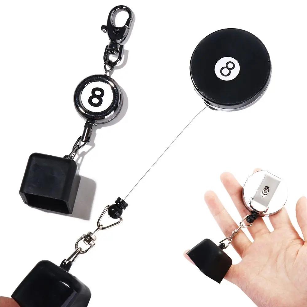 Clip Keys Chain Drawing Belt Clip Retractable Choker Clip Chalk Storage Holder Snooker Pool Chalk Holder Billiards Chalk Holder
