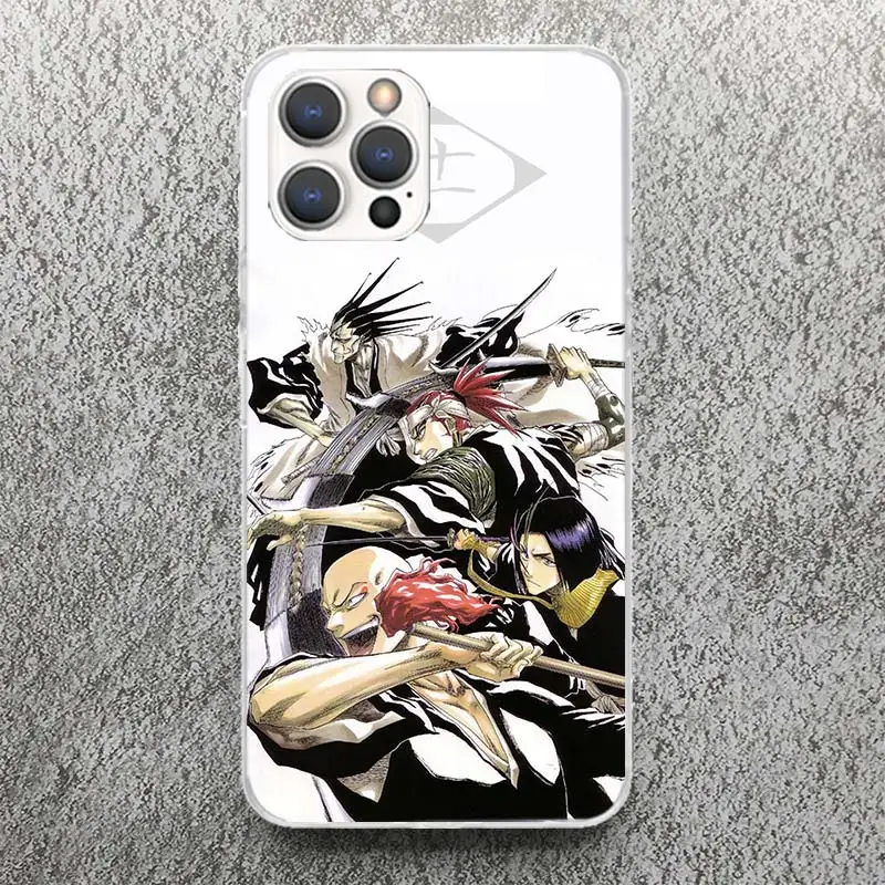 thumbnail image 1 of Funda de teléfono con estampado de silicona suave para Apple, carcasa para iPhone 15 14 13 12 11 Pro Max Mini XS XR X 7 Plus 8 + SE, Bleach Zaraki Kenpachi, 1 of 5