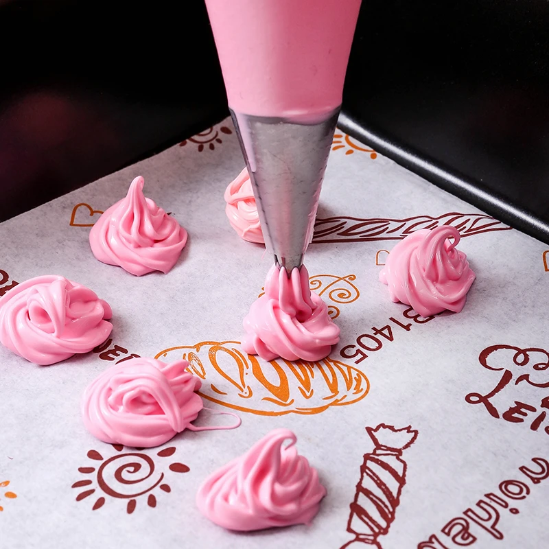 FAIS DU 100 PCS Einweg Pastry Taschen Creme Süßwaren Zuckerglasur-friedliche Taschen Cupcake Fondant Kuchen Dekorieren Tools Backformen – Detail 15