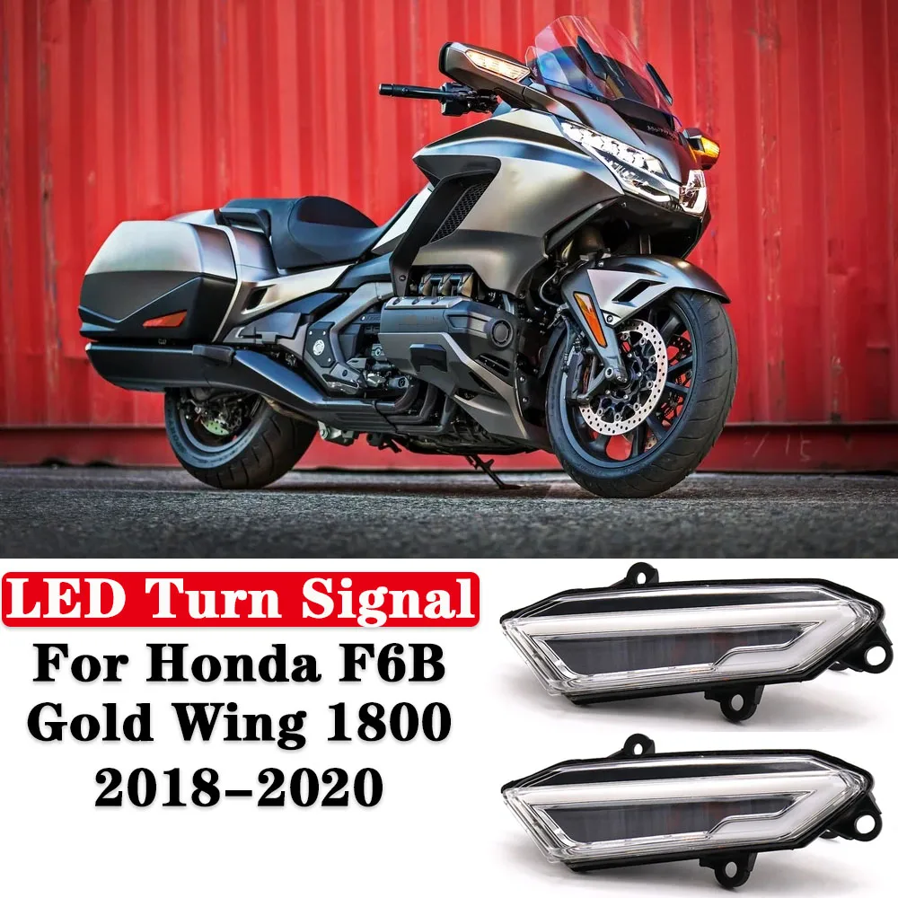 

Gold Wing 1800 Accessories Motorcycle LED Front Side Rearview Mirror Sequential Turn Signal Indicator Lights GL1800 F6B 2018-20