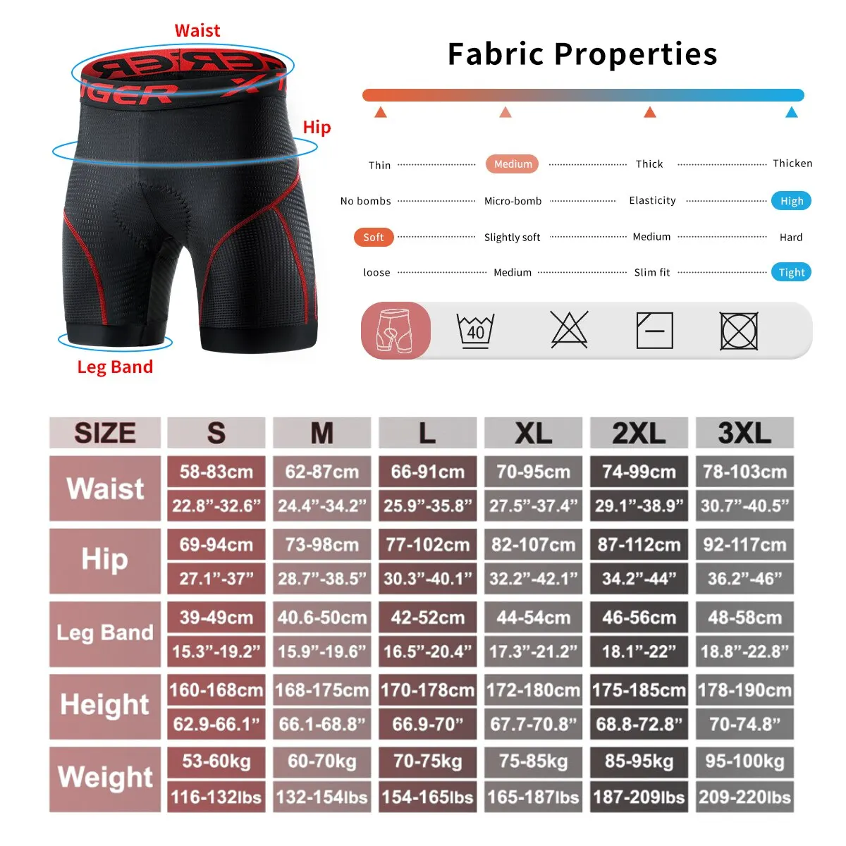 Cycling Shorts Breathable Mesh Cycling Underwear Gel Pad Shockproof MTB Bike Shorts Bicycle Underwear X-TIGER