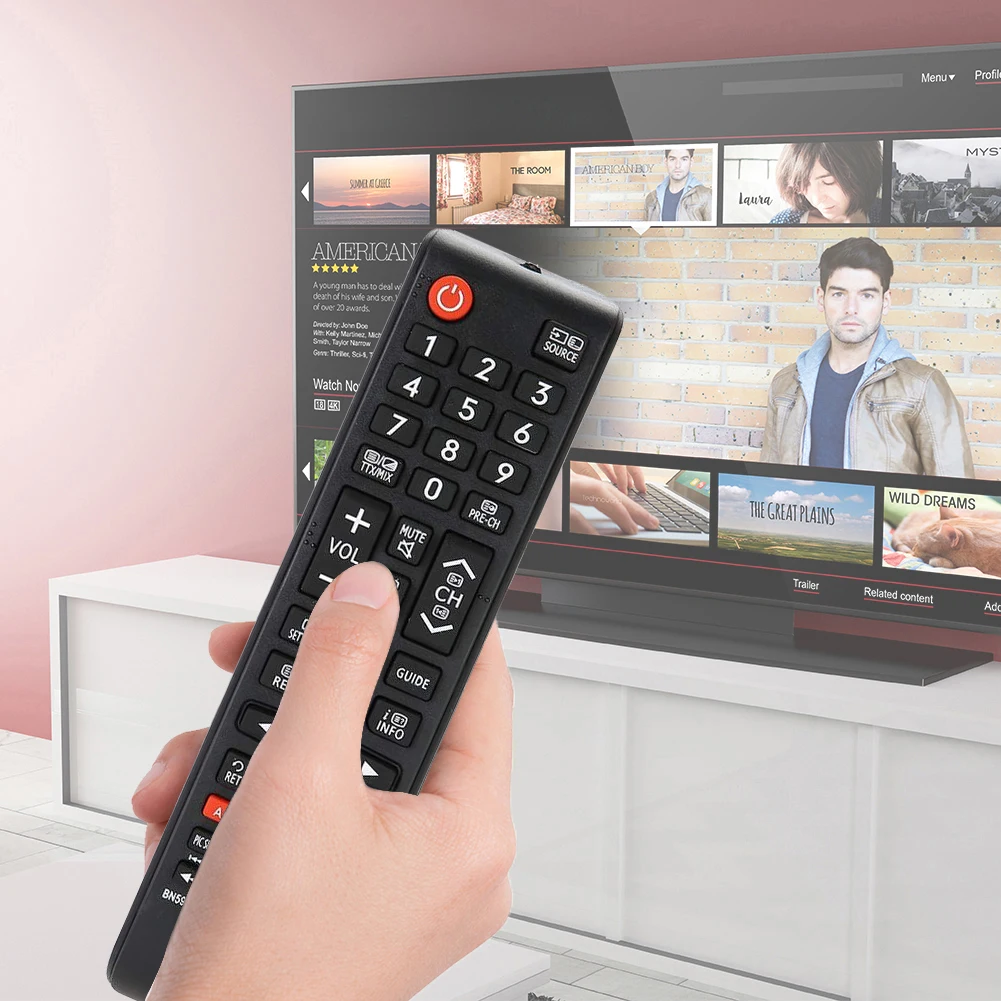 BN59-01268D Television Remote Control Comfortable Grips Smart TV Controller Battery Powered for Samsung TV UE40MU6120 UE40MU6122