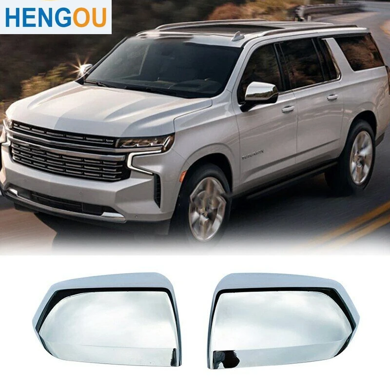 

Хромированные зеркальные Чехлы для 2021-2022 Chevy Tahoe Suburban Yukon XL