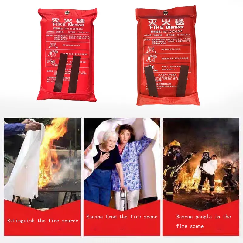 Fire Blanket Fire-fighting Special First Aid Blanket Emergency Escape Fire Blanket Household Kitchen Fire Blanket 1m and 1.5m