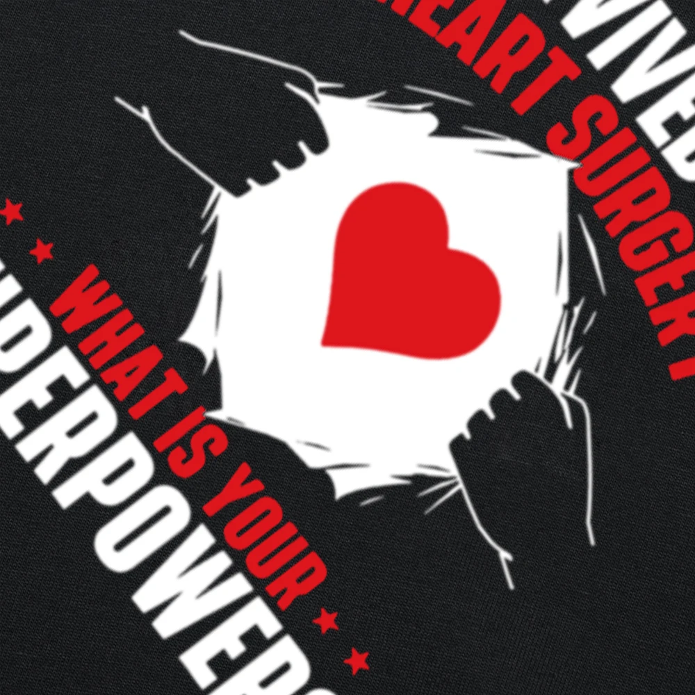 Lustige I Survived Open Heart Surgery Attack Survivor Recovery T-Shirts Baumwolle Streetwear Kurzarm Geschenk T-Shirt Herrenbekleidung – Detail 4