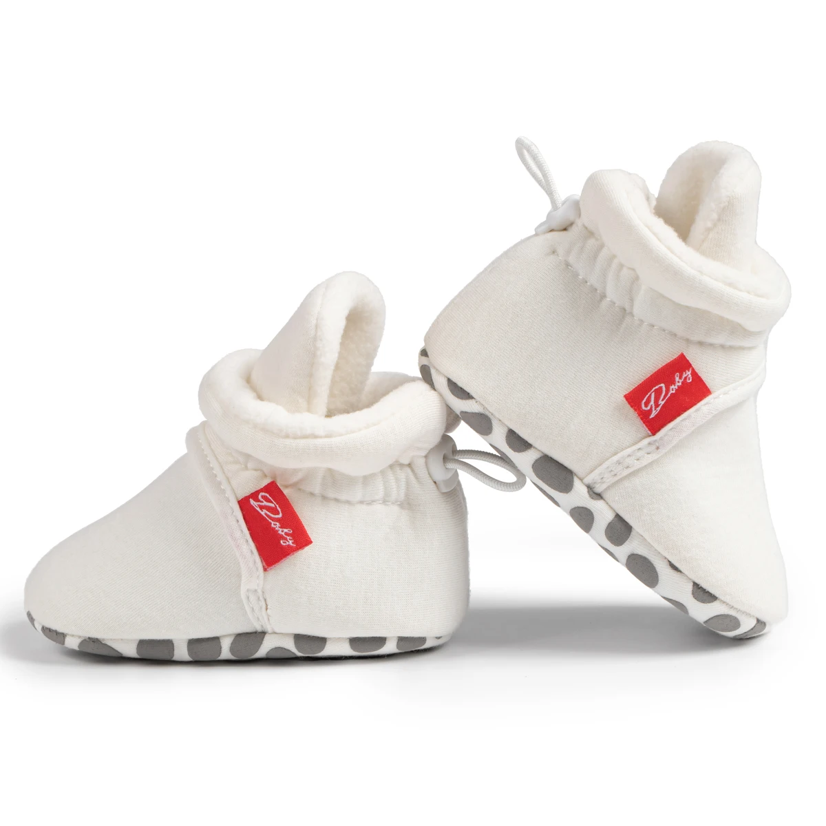 Newborn Baby Soft Fleece Booties Infant Boy Girl Cozy Socks With Non...