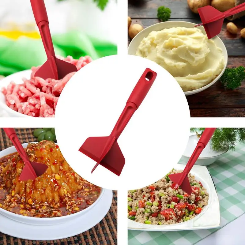 Kitchen Meat Chopper Ground Beef Masher Utensil Heat Resistant Non-stick  Hamburger Choppe Potato Masher Tool Kitchen Gadgets - Meat & Poultry Tools  - AliExpress