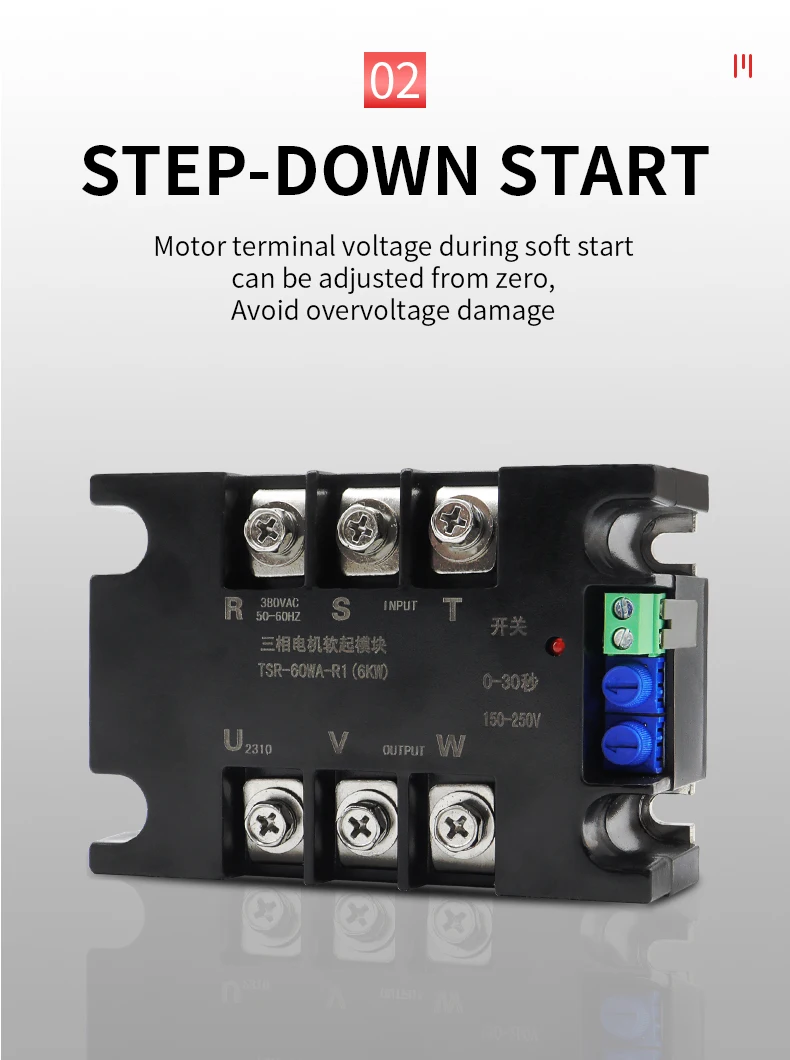 controlador 1kw-22kw do módulo de acionador de partida do motor trifásico