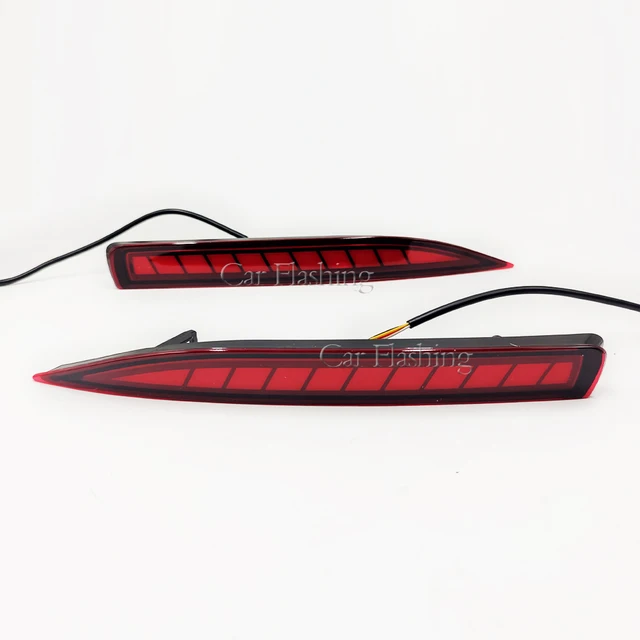 2 قطعة لتويوتا كورولا Altis 2019 2020 2021 2022 LED مصباح الضباب الخلفي الوفير ضوء الفرامل ضوء ديناميكية بدوره إشارة عاكس
