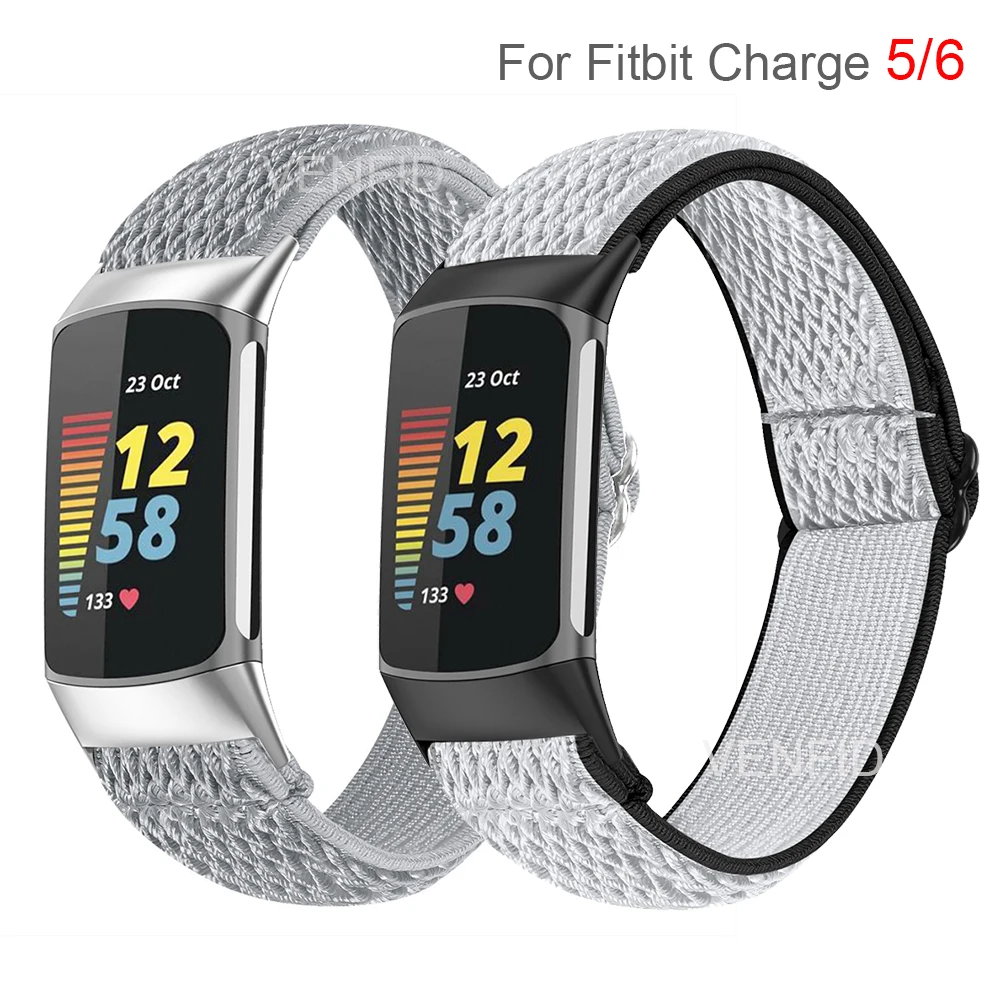 New Nylon Strap Compatible With Fitbit Charge 5/6 Sports Watch Band ...