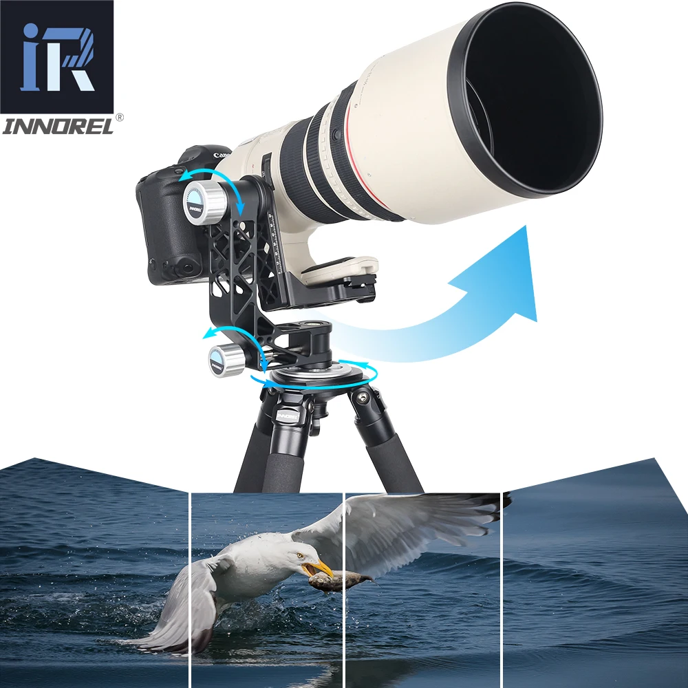 INNOREL CH6 360 Degree Panoramic Gimbal Head Aluminum alloy with Arca-Swiss Standard Quick Release Plate