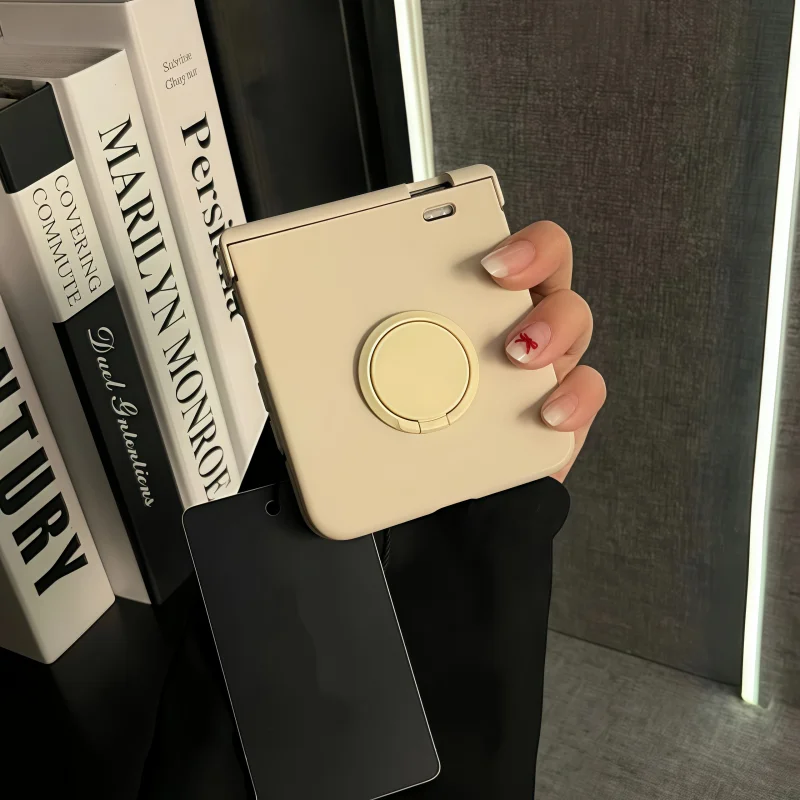 Luxury Candy Color Ring Holder Phone Case - Shockproof Hard PC Protective Cover