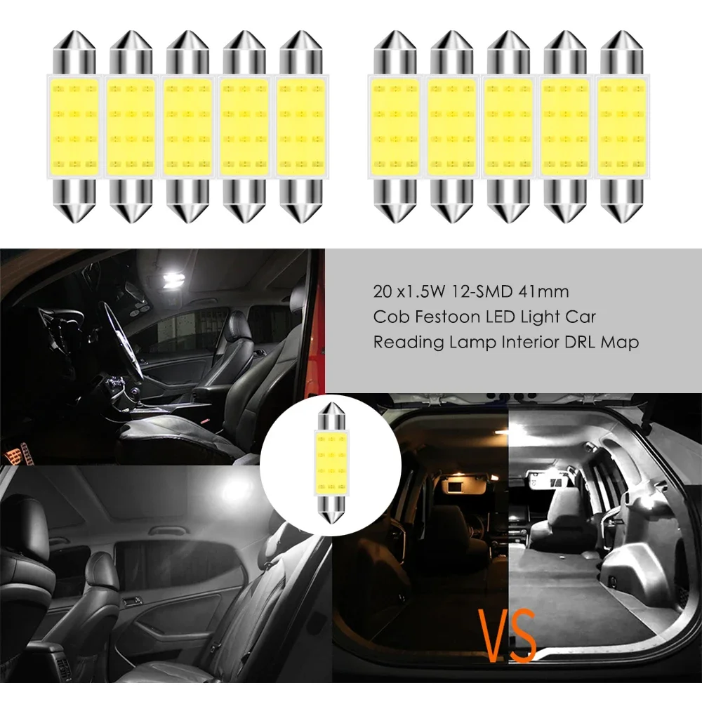 LED Bulb Festoon 12V White Car Interior