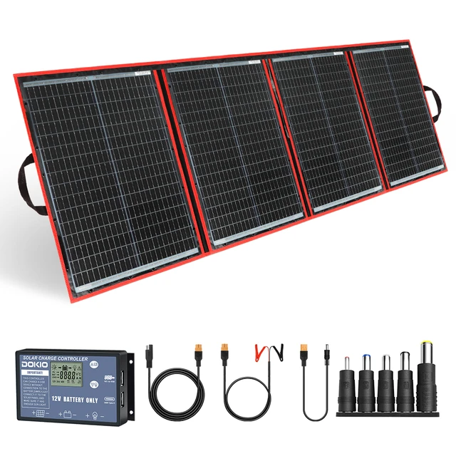 Dokio-Panel Solar portátil de 18V/36V, 200W, Flexible y plegable, Kit Solar  usb para barcos/