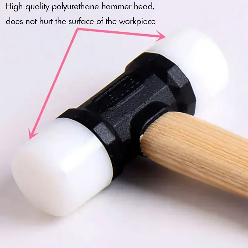 32mm /35mm 나일론 망치 Leathercraft 조각 망치 왁스 나무 손잡이 DIY 가죽 설치 망치 수리 도구 martillo