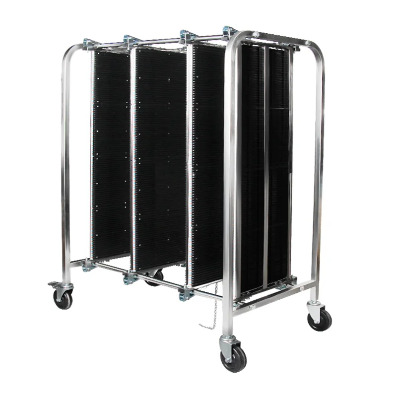 Antistatic Esd Pcb Storage Turnover Cart Adjustable Stainless Steel for PCB Production