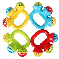 Hochet confortable pour bébé de 0 à 3 ans, sonnerie à trois têtes, boule de préhension, jouets éducatifs précoces, cloche à main, jouets pour bébé 1
