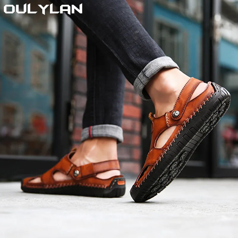 Classic Roman Slipper Outdoor Beach Rubber Sandals (MSC6)(F12)