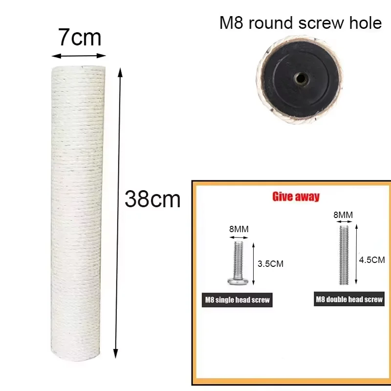 Premium Sisal Rope Cat Scratching Post Replacement for Climbing Frames and Furniture Protection
