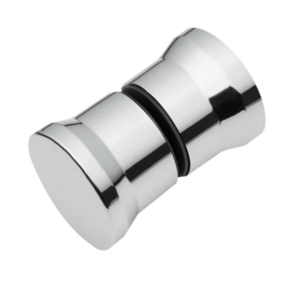 Chrome Bathroom ABS Glass Doors Replacement Handle Shower Door Knob Silver Single Hole Handle Replacement shower room accessories