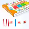Children's math teaching aids, counting sticks, arithmetic learning box, wooden educational toys, Montessori education 4