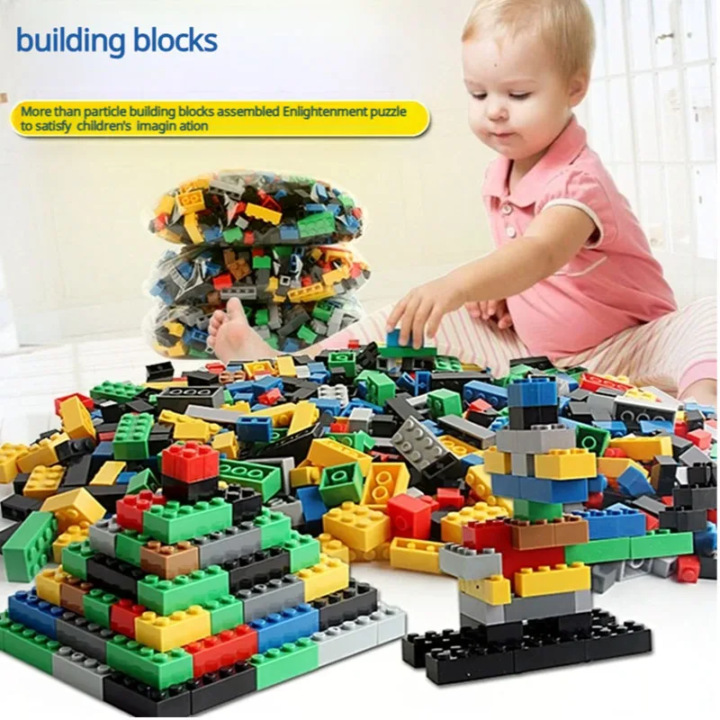 Building blocks construction blocks DIY creative building blocks bulk set 300/500/1000/1500Pcs classic blocks brick birthday gift children's educational toys