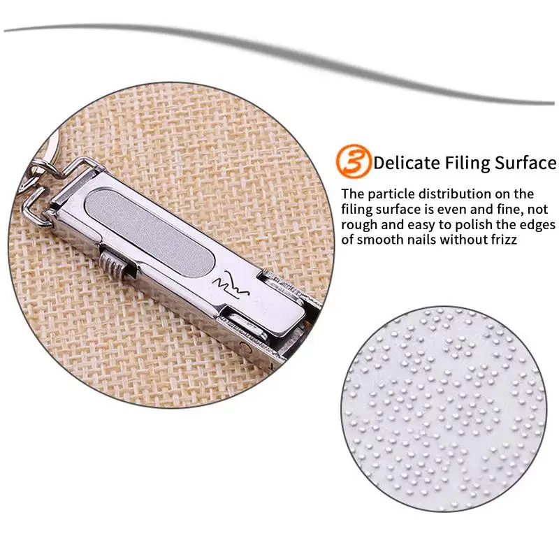 Multifunctional Nail Clipper With Nail File Stainless Steel Ultra Thin Nail Cutter Mini Travel Portable Folding Wide Jaw Cutter