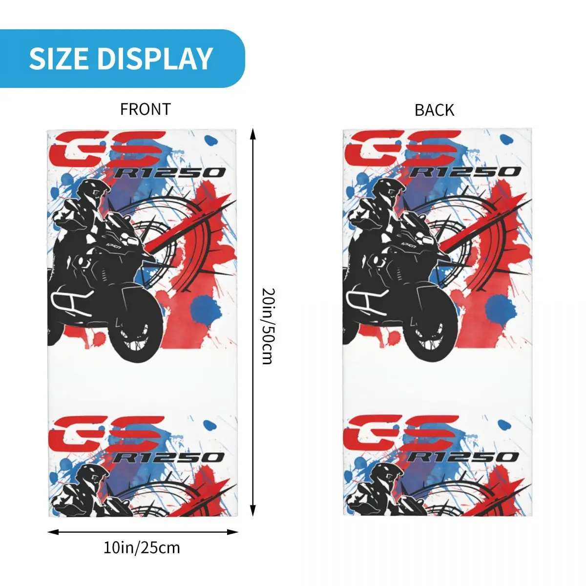 TSHIRT GS R1250 Bandana Neck Cover Motorcycle Club Gs adventure Wrap Scarf Balaclava Cycling Unisex Adult Breathable cycling bandana neck gaiter bandana neck cover multifunctional bandana motorcycle bandana