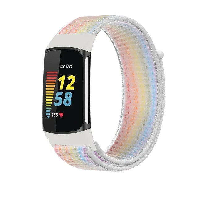 Breathable Soft Nylon Loop Strap - Comfortable Sports Wristband for Fitness Trackers