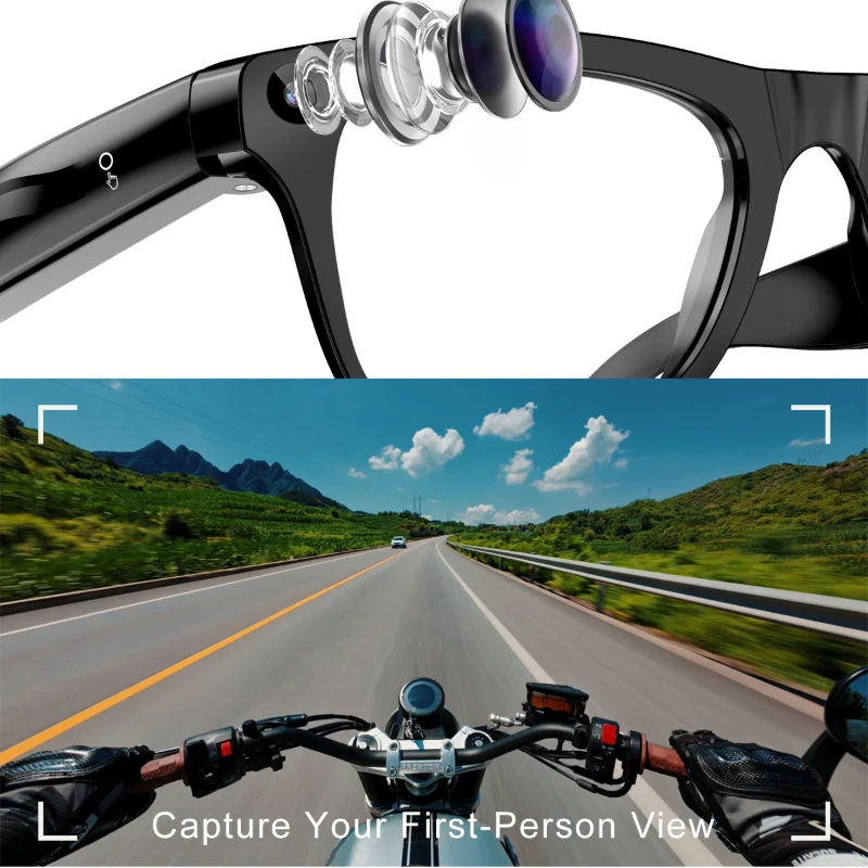 Nuovi Occhiali Intelligenti per la Fotografia con Pixel 8K ad Alta Definizione, Assistente AI e Funzionalità Multifunzionali per la Riproduzione Musicale - immagine 4